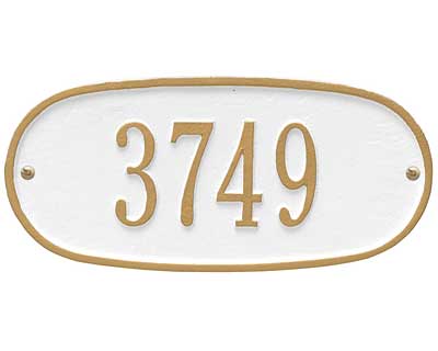 Whitehall Oval Wall Plaque, Standard, 1 Line