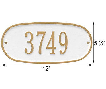 Whitehall Oval Wall Plaque, Standard, 1 Line