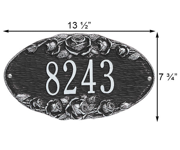 Whitehall Rose Oval Wall Plaque, Standard, 1 Line