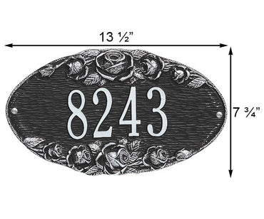 Whitehall Rose Oval Wall Plaque, Standard, 1 Line