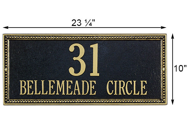 Whitehall Egg & Dart Wall Plaque, Estate, 2 Line