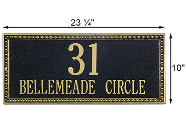 Whitehall Egg & Dart Wall Plaque, Estate, 2 Line