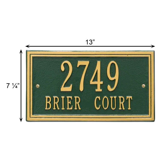 Whitehall Double Border Wall Plaque, Standard, 2 Line