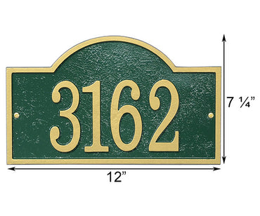 Whitehall Fast and Easy Arch Wall Plaque, Green/Gold