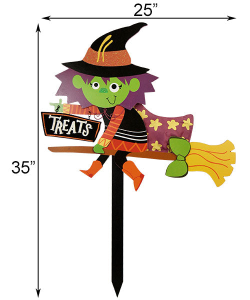 Whimsical Halloween Yard Stakes, Set of 3