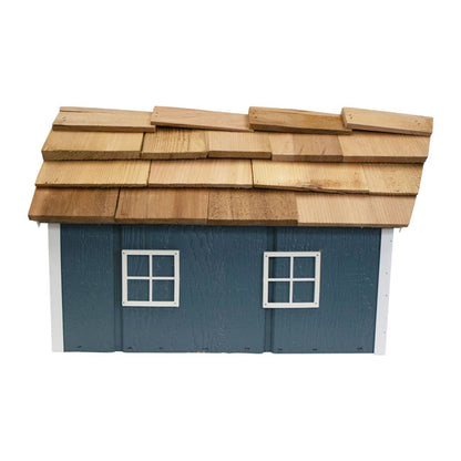 Bird In Hand Amish Made Barn Style Mailbox, Blue