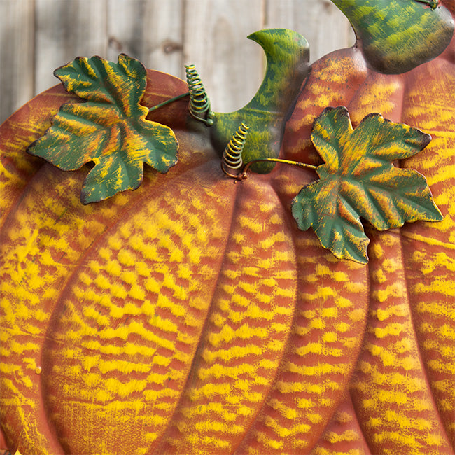 Land & Sea Metal Double Pumpkin Yard Art