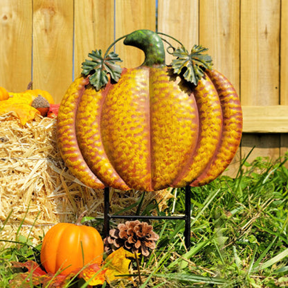 Land & Sea Small Classic Metal Pumpkin Yard Art