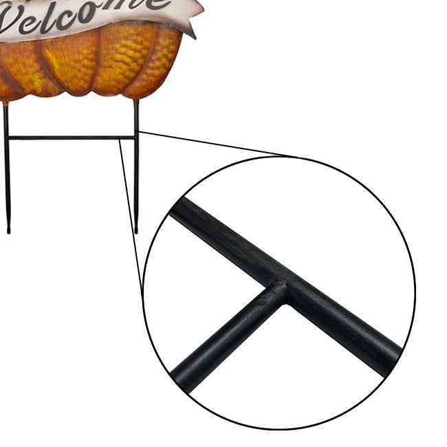 Land & Sea Metal Welcome Banner Pumpkin Yard Art