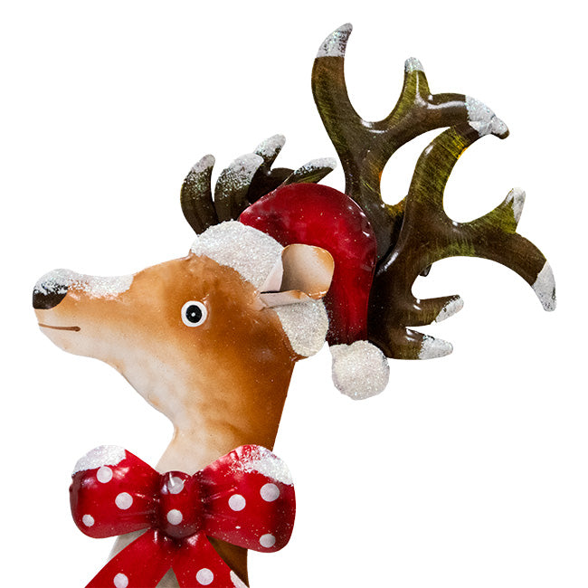 Land & Sea Metal Reindeer Staked Yard Art, 35"H