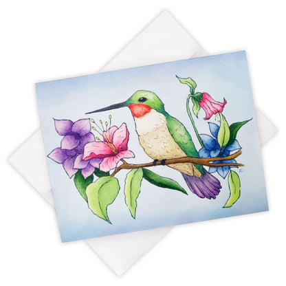All Purpose "Hummingbird" Greeting Card by Prime Retreat