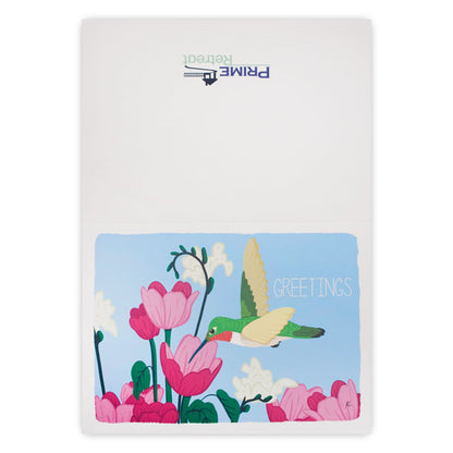 "Hummingbird" Summer Greeting Card by Prime Retreat