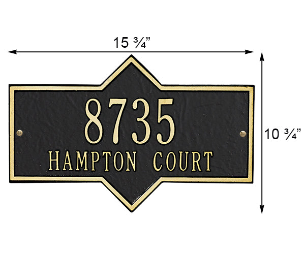 Whitehall Hampton Wall Plaque, Standard, 2 Line