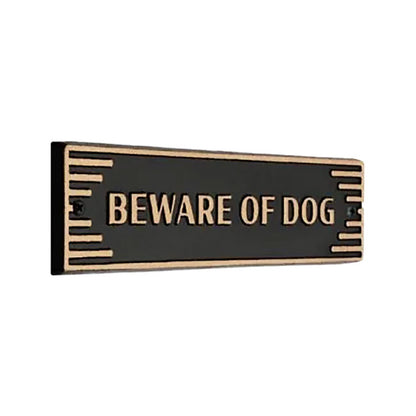 Whitehall Door Art Deco Plaque, Beware of Dog