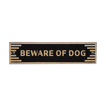 Whitehall Door Art Deco Plaque, Beware of Dog