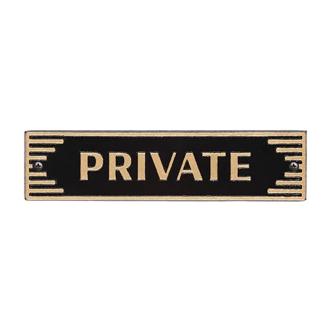 Whitehall Door Art Deco Plaque, Private