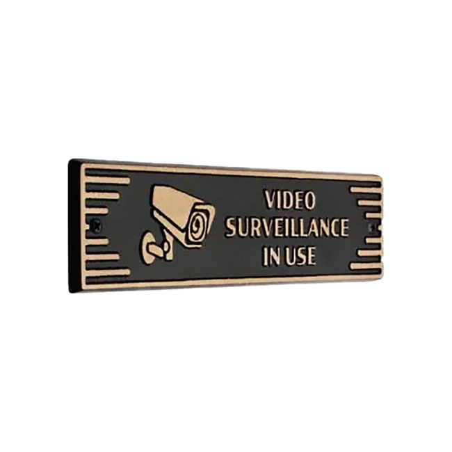 Whitehall Door Art Deco Plaque, Video Surveillance