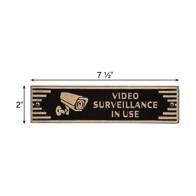 Whitehall Door Art Deco Plaque, Video Surveillance