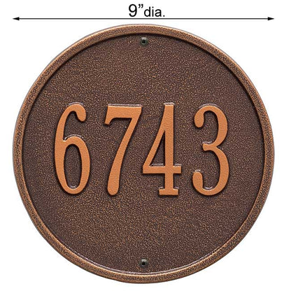 Whitehall Round Wall Plaque, Standard, 1 Line