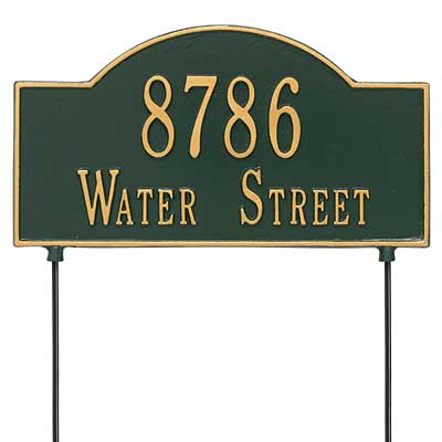 Whitehall Two-Sided Arch Lawn Marker, Standard, 2 Line