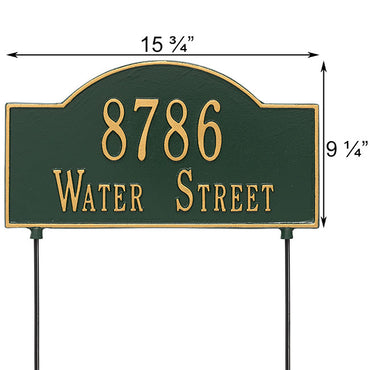 Whitehall Two-Sided Arch Lawn Marker, Standard, 2 Line