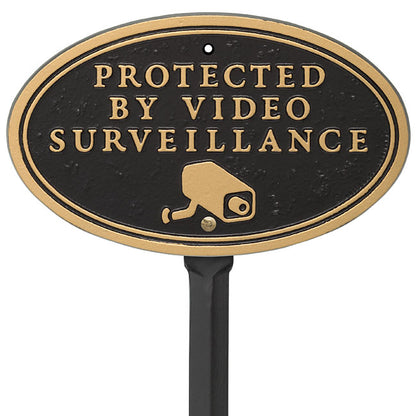 Whitehall Surveillance Camera Statement Plaque, Black/Gold