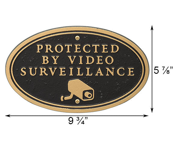 Whitehall Surveillance Camera Statement Plaque, Black/Gold