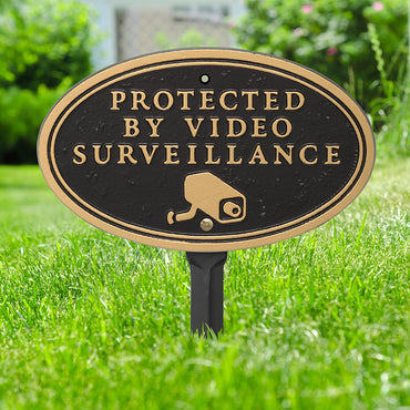 Whitehall Surveillance Camera Statement Plaque, Black/Gold