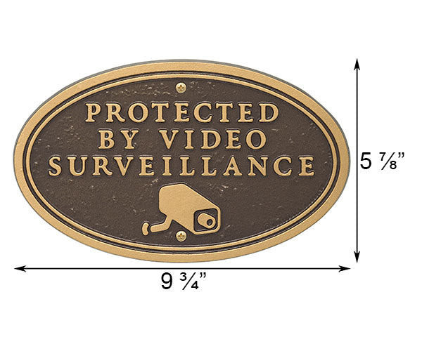 Whitehall Surveillance Camera Statement Plaque, Bronze/Gold