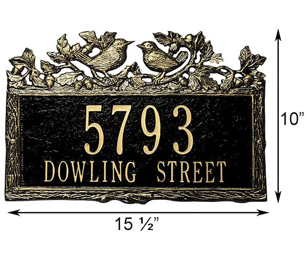 Whitehall Woodland Wren Wall Plaque, 2 Line