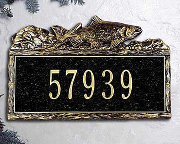 Whitehall Woodland Trout Wall Plaque, Standard, 1 Line