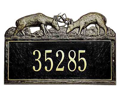 Whitehall Dueling Buck Wall Plaque, Standard, 1 Line