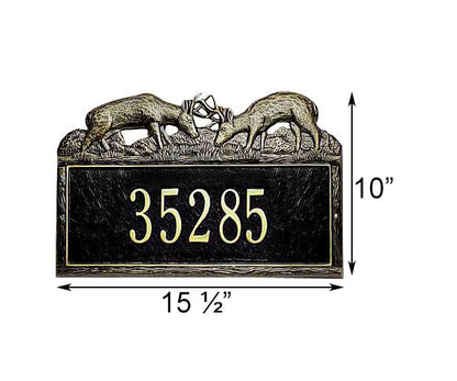 Whitehall Dueling Buck Wall Plaque, Standard, 1 Line