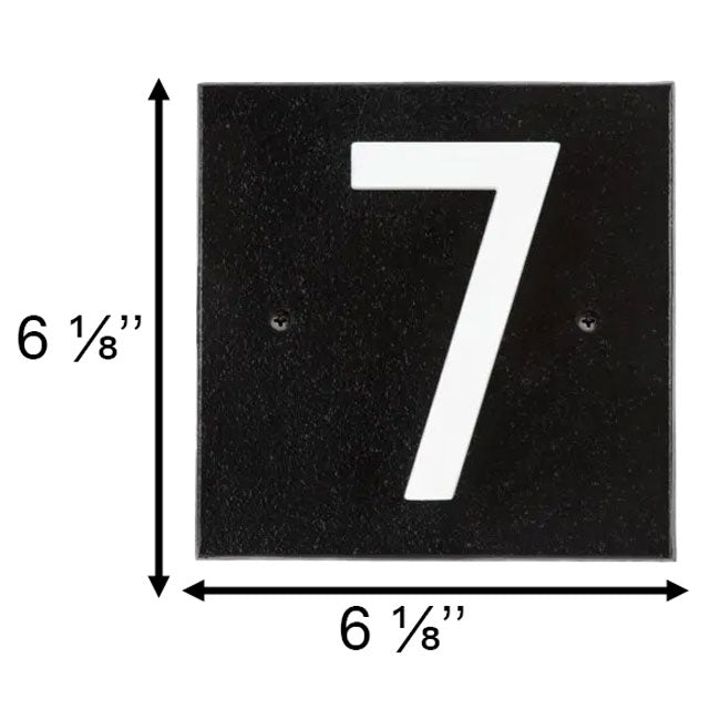 Whitehall Stand-Off Address Sign, Black/White, 1 Digit