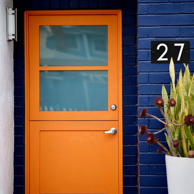 Whitehall Stand-Off Horizontal Sign, Black/White, 2 Digits