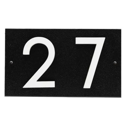 Whitehall Stand-Off Horizontal Sign, Black/White, 2 Digits