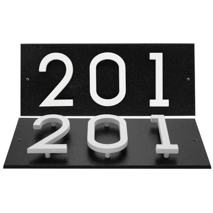 Whitehall Stand-Off Horizontal Sign, Black/White, 3 Digits