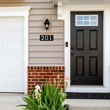 Whitehall Stand-Off Horizontal Sign, Black/White, 3 Digits