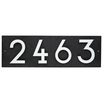Whitehall Stand-Off Horizontal Sign, Black/White, 4 Digits