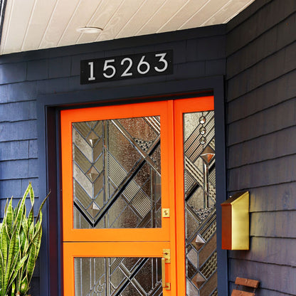 Whitehall Stand-Off Horizontal Sign, Black/White, 5 Digits