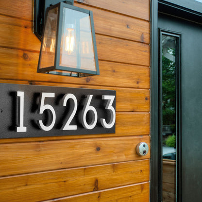 Whitehall Stand-Off Horizontal Sign, Black/White, 5 Digits