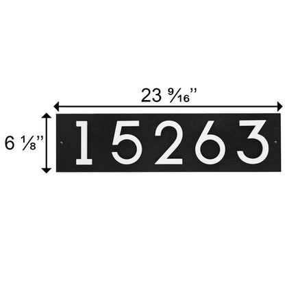 Whitehall Stand-Off Horizontal Sign, Black/White, 5 Digits