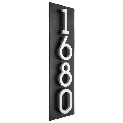 Whitehall Stand-Off Vertical Sign, Black/White, 4 Digits