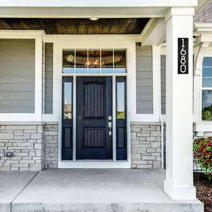 Whitehall Stand-Off Vertical Sign, Black/White, 4 Digits