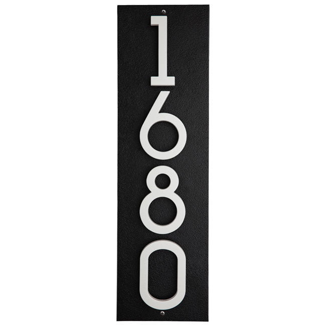 Whitehall Stand-Off Vertical Sign, Black/White, 4 Digits