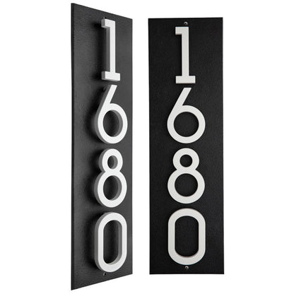 Whitehall Stand-Off Vertical Sign, Black/White, 4 Digits