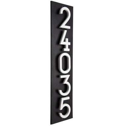 Whitehall Stand-Off Vertical Sign, Black/White, 5 Digits