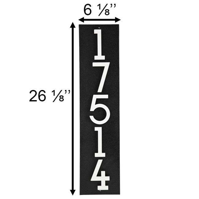 Whitehall Stand-Off Vertical Sign, Black/White, 5 Digits