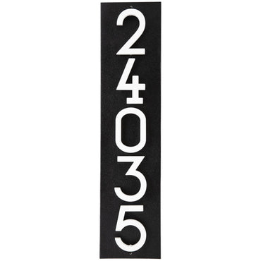 Whitehall Stand-Off Vertical Sign, Black/White, 5 Digits