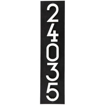 Whitehall Stand-Off Vertical Sign, Black/White, 5 Digits